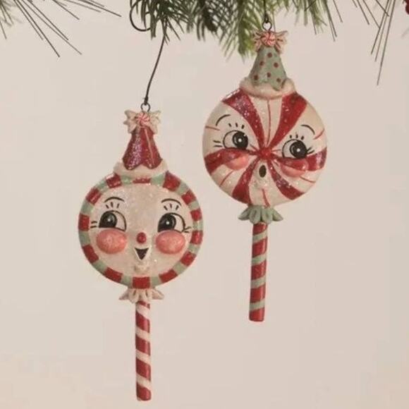 Johanna Parker Bethany Lowe Merrymint Ornaments Peppermint Christmas Candy Set - Picture 1 of 4